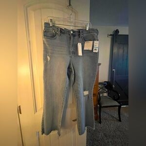 NWT Ella Moss Vintage Inspired Light Blue High Waisted Crop Harlow Jeans, 31